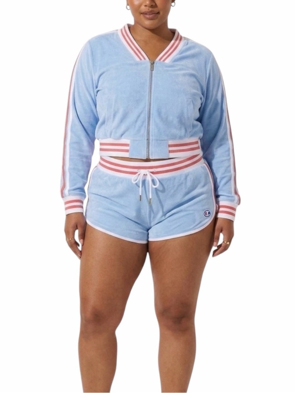 Champion LIFE Imperial Terry Cloth Warm-Up Jacket & Lounge Short Matching Set